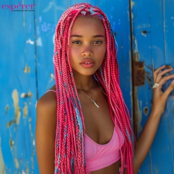 Sentetik Örgülük Saç Esperer 100 Gr. / Koyu Pembe