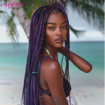 Sentetik Örgülük Saç Esperer 100 Gr. / Mor