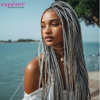 Sentetik Örgülük Saç Esperer 100 Gr. / Orta Ton Gri