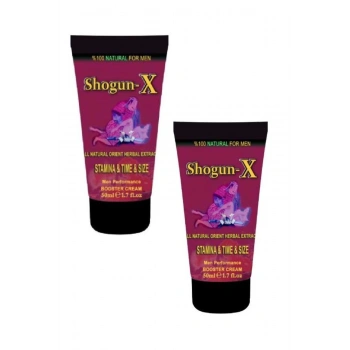 Shogun -x Extra Cream Erkeklere Özel Geci.ktirici Ser.tleştirici Büy.ütücü Kremi 50ml X 2 Adet