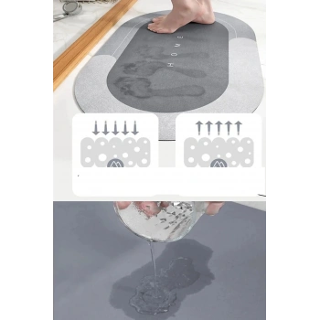 Sihirli Su Emici Kaydırmaz Banyo Paspası Banyo Ayak Matı