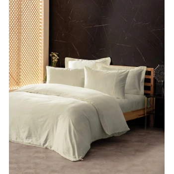 Silky İpek Çift Kişilik Nev Takımı Ekru