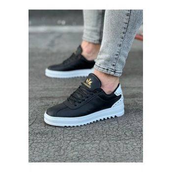 Siyah Beyaz Erkek Casual Ayakkabı