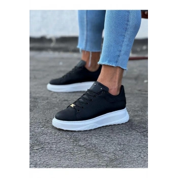 Siyah Erkek Yüksek Taban Ayakkabı