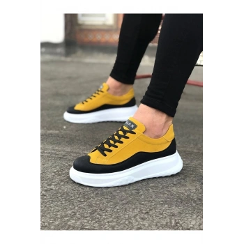 Siyah Sarı Erkek Ayakkabı