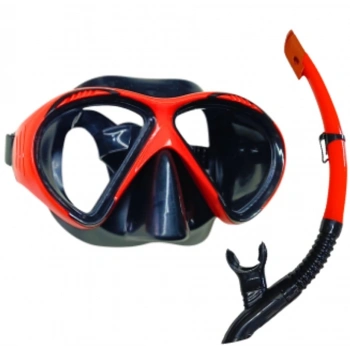 Dalış Maskesi ve Snorkel Yetişkin - 51711-KIRMIZI