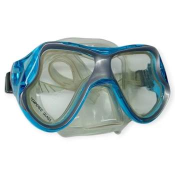 Temper Camlı Dalış Maskesi Yetişkin - 51710-TURKUAZ