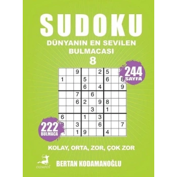 Sudoku - Dünyanın En  Bulmacası 8 - Kolay Orta Zor Çok Zor
