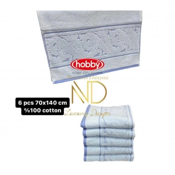Sultan Mavi 70x140 6lı Havlu Seti