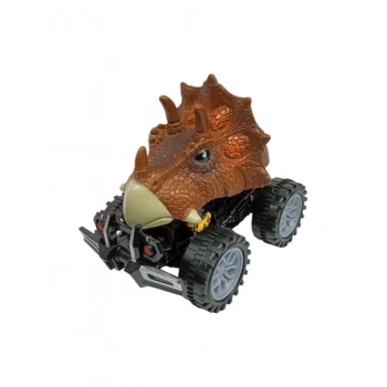 Sürtmeli Dinazor Robota Dönüşen Araba 14 Cm - Kahverengi