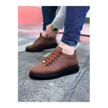 Taba Kömür Düz Erkek Casual Ayakkabı