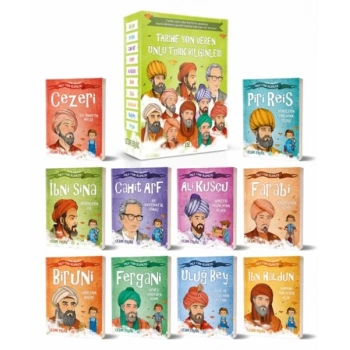 Tarihe Yön Veren Ünlü Türk Bilginleri Serisi (Kutulu 10  Takım)