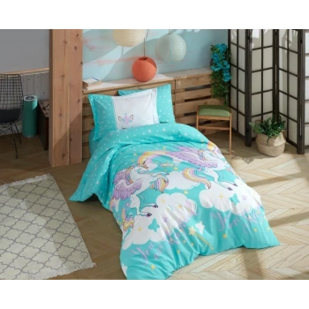 Tek Kişilik Poplin Nev Takımı Magical Aqua