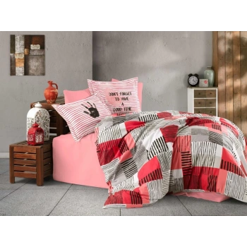 Tek Kişilik Poplin Nev Takımı Bermuda Koral