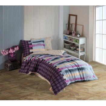 Tek Kişilik Poplin Nev Takımı Vivaldi Gri