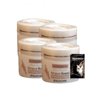 Three Brand 4lü Adet Arnavut Kremi Whitens Cream Aklık Kremi LFHX0420 100 ml + 1 Adet Jel Hediye