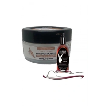 Three Brand Whitening Cream 3 Adet Arnavut Kremi 50ML Aklık Kremi Ile 120ML Playboy Masaj Yağı