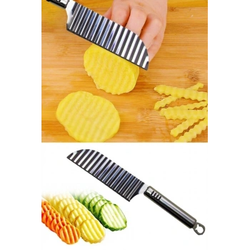 Tırtıklı Patates Kesme Bıçağı - Şekilli Sebze ve Meyve Dilimleyici