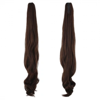 Tokalı Dalgalı At Kuyruğu / Kahve Karamel