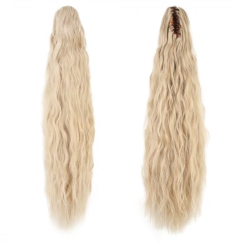 Tokalı Kabarık Dalgalı At Kuyruğu / Kumral Beyaz Platin Röfleli