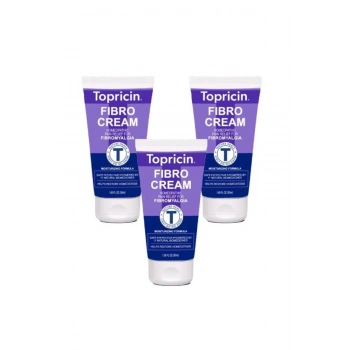 Topricin Fibro Kas Bel Bacak Sırt Ağrılarını Teskin edici Masaj ve Bakım Kremi 50 ml x 3 ad