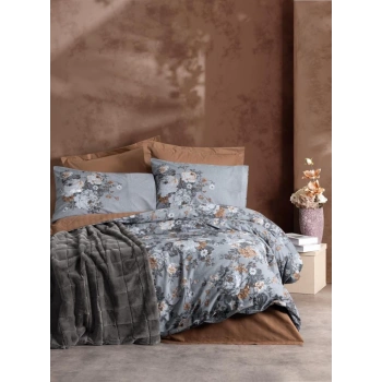 Trim Çift Kişilik Battaniyeli Nev Takımı Smooth Antrasit