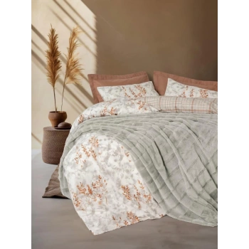 Trim Çift Kişilik Battaniyeli Nev Takımı Suave Gri