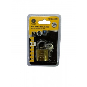 Tudor 25 mm Kısa Sarı Asma Kilit