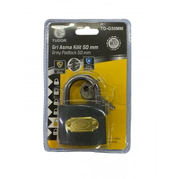 Tudor 50 mm Kısa Gri Asma Kilit