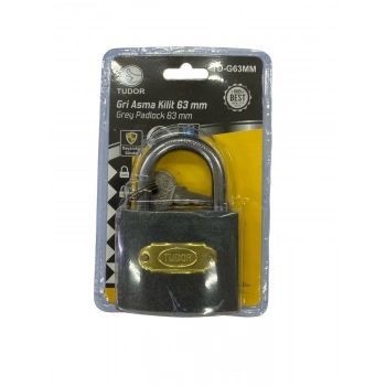 Tudor 63 mm Kısa Gri Asma Kilit