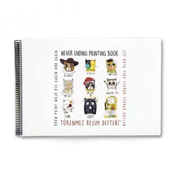Tükenmez  Defteri-1 Ressam Kediler - 35x50cm
