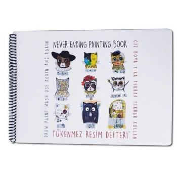 Tükenmez  Defteri - Ressam Kediler - 25x35 cm