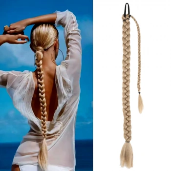 Üçlü Örgülü Tokalı Bağlamalı At Kuyruğu / Balköpüğü