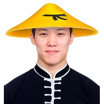 Uzak Doğu Asyalı Çin Japon Şapkası Sarı Renk