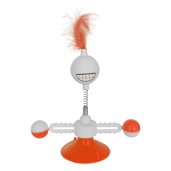 Vantuzlu Komik Dönen Kedi Oyuncağı 17 cm*18-30 cm Tcu