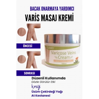 Var.is Bölgesi Için Bacak Onarmaya Yardımcı Ve Besleyici Varicose Masaj Kremi 100 ml