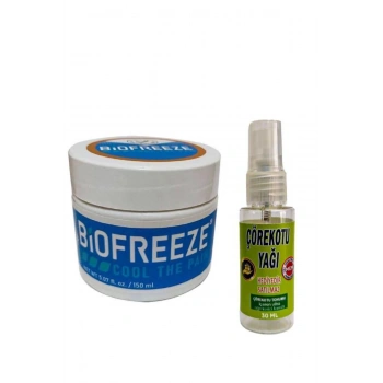 Vücut Sızıları Soğutan Rahatlatıcı Bakım ve Masaj Kremi 150 ml 1 ad+ Çörek Otu Yağı ile 30 ml