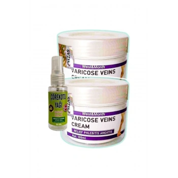 West & Month Varicose Veins Bakım Kremi 100 ml x 2 adet + Çörek Otu Yağı 30 ml