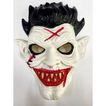 Efektli Kanlı Ağız Uzun Kulaklı Korku Maskesi 23x25 cm