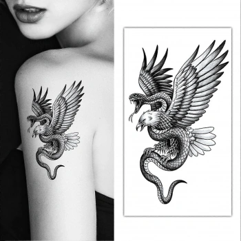 Yılanlı Kartal Geçici Dövme Şablonu
