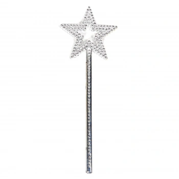 Yıldız Model Peri Asası Melek Asası Prenses Asası Metalize Gümüş Renk