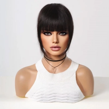 Yoğun Gerçek Saç Perçem / Siyah