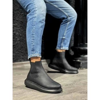 Yüksek Taban Ayakkabı  Siyah (Siyah Taban)