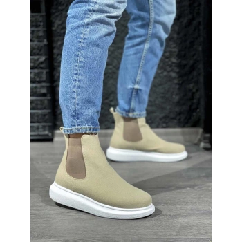 Yüksek Taban Ayakkabı  Vizon Süet