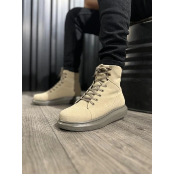 Yüksek Taban Ayakkabı  Vizon Süet