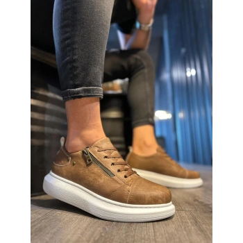 Yüksek Taban Günlük Ayakkabı  Mat Taba