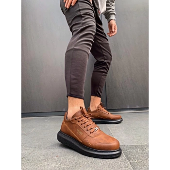 Yüksek Taban Günlük Ayakkabı  Taba (Siyah Taban)