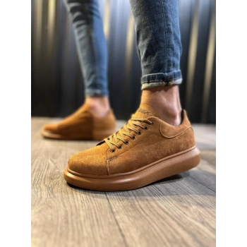 Yüksek Taban Günlük Ayakkabı  Taba Süet