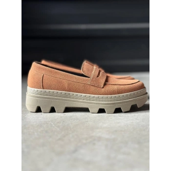 Yüksek Taban Klasik Ayakkabı  Taba Süet