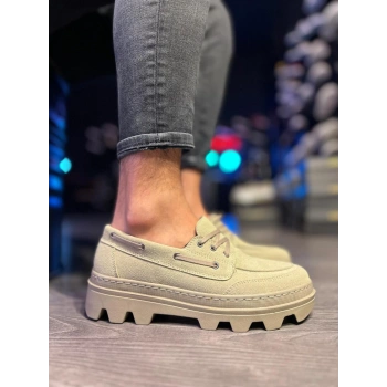 Yüksek Taban Klasik Ayakkabı  Vizon Süet